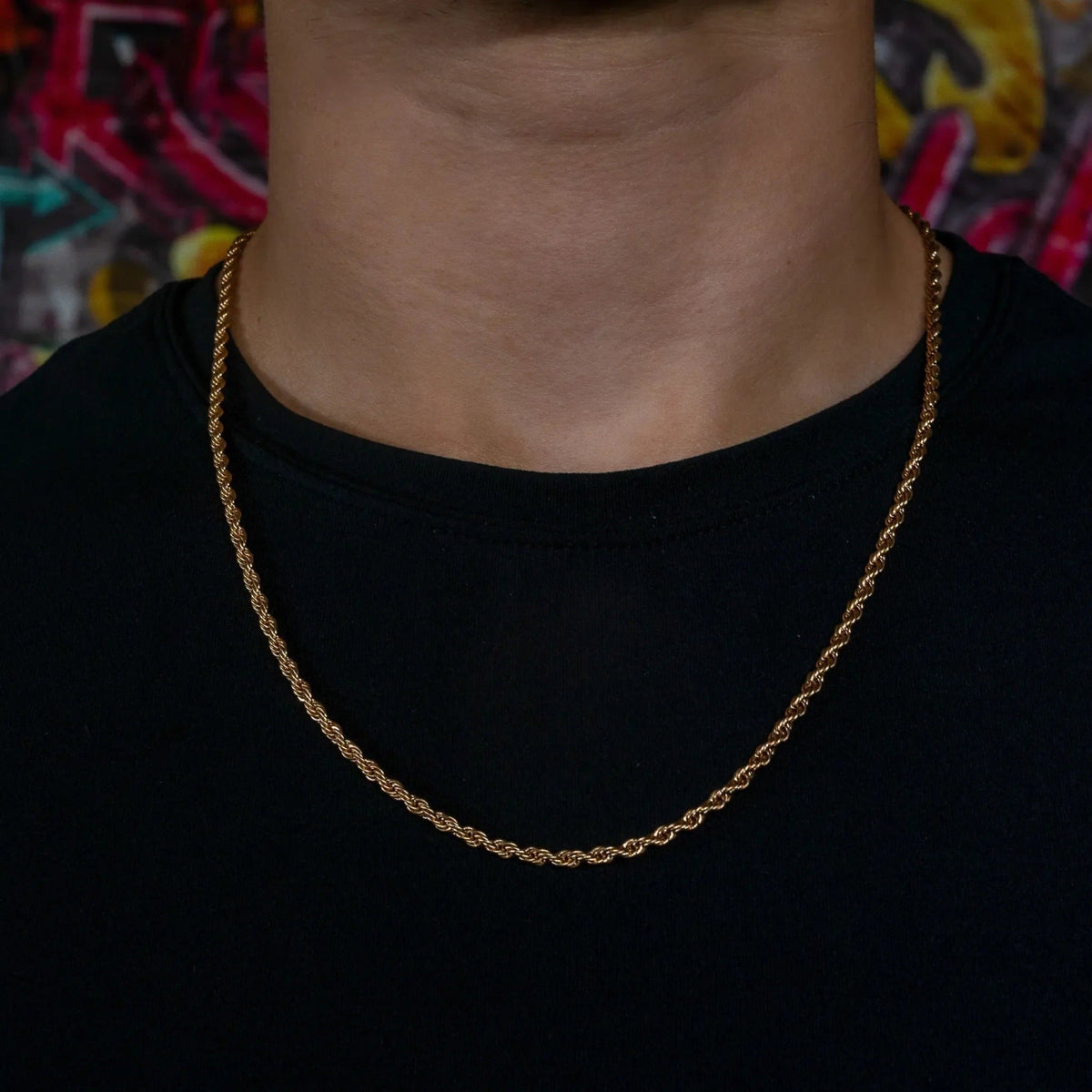 3mm Rope Chain in Rose Gold