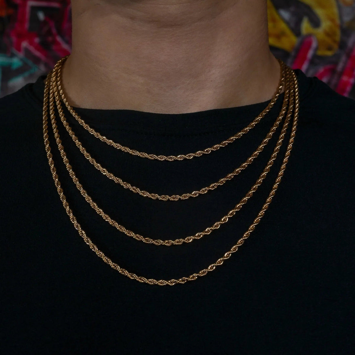 3mm Rope Chain in Rose Gold