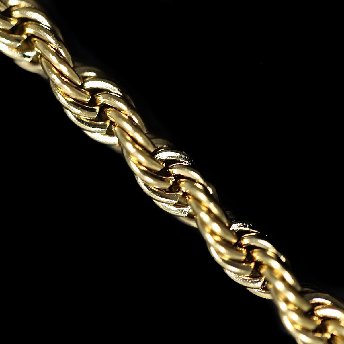 3mm Rope Chain - 18K Yellow Gold