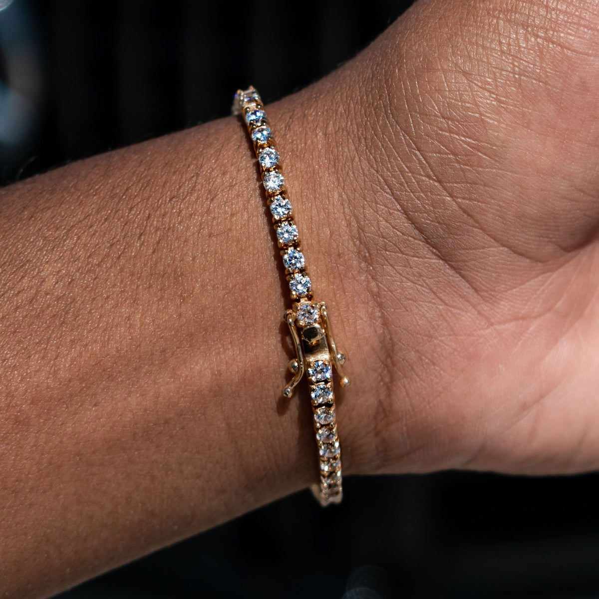 3mm Tennis Bracelet - 18K Yellow Gold
