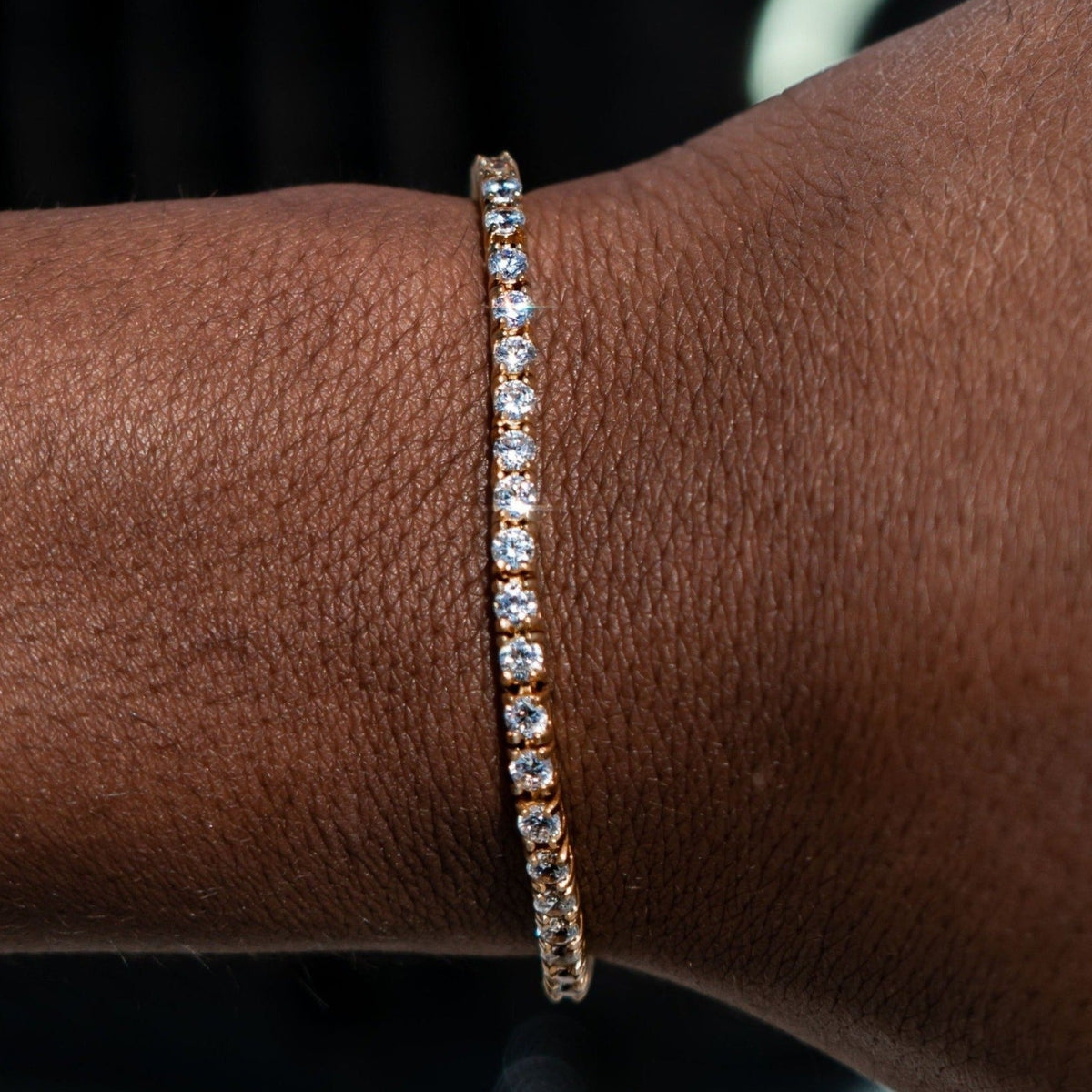 3mm Tennis Bracelet - 18K Yellow Gold