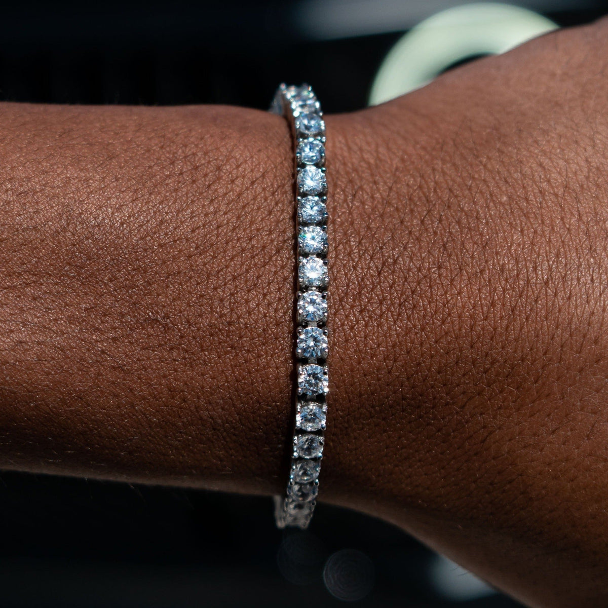 4mm Tennis Bracelet - 18K White Gold
