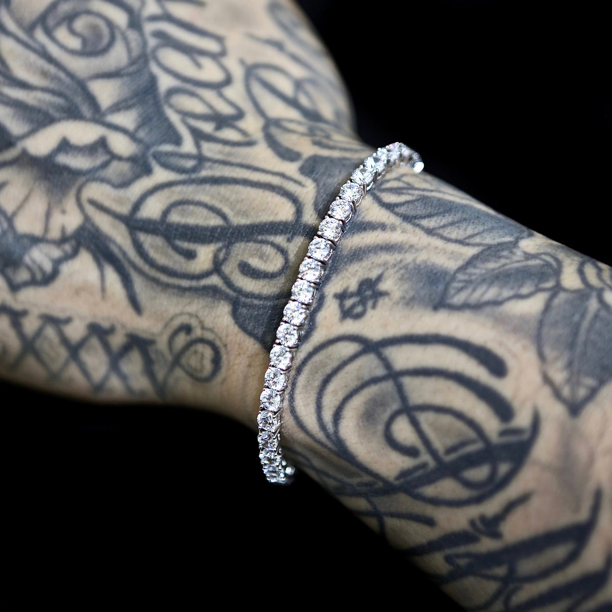 4mm Tennis Bracelet - 18K White Gold