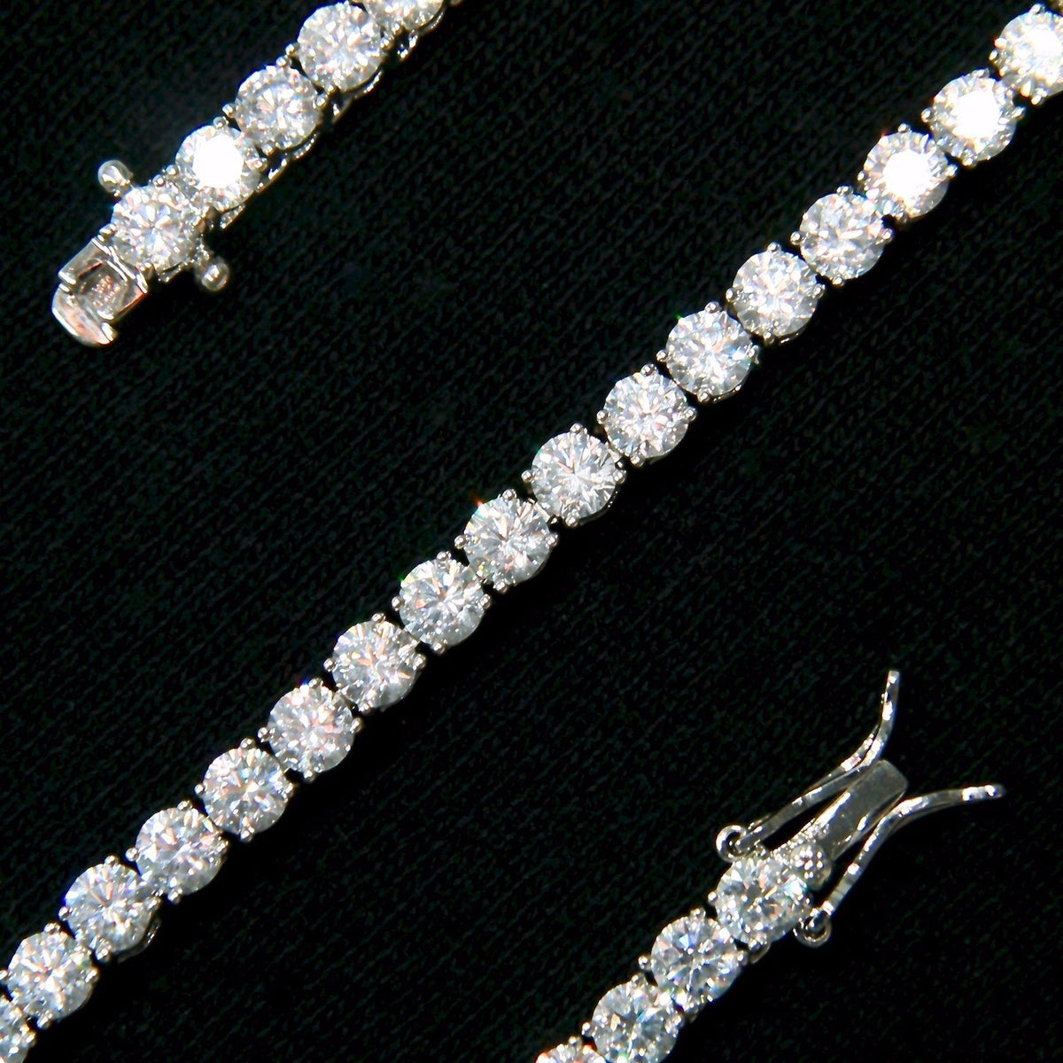 4mm Tennis Bracelet - 18K White Gold