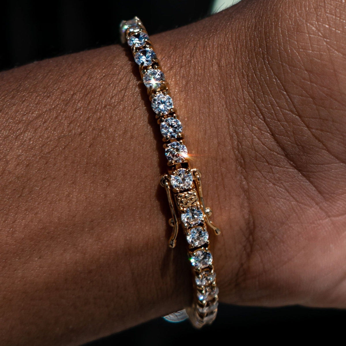4mm Tennis Bracelet - 18K Yellow Gold