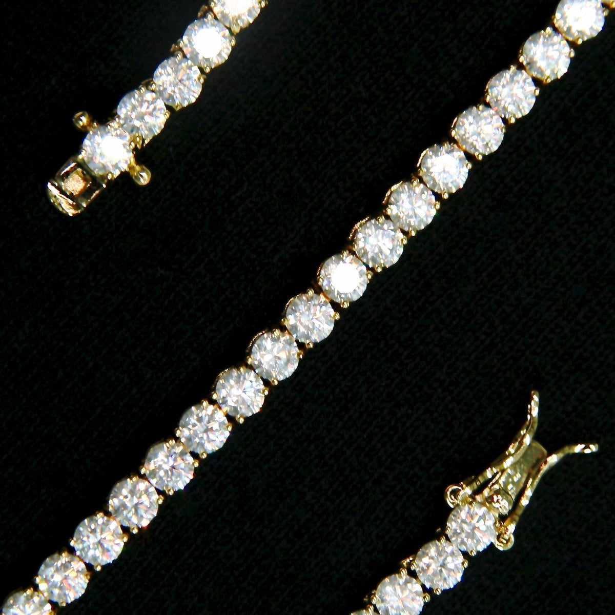 4mm Tennis Bracelet - 18K Yellow Gold