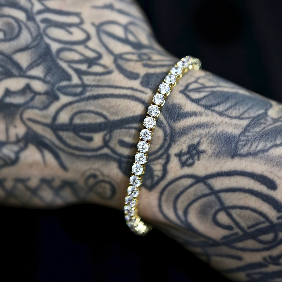 4mm Tennis Bracelet - 18K Yellow Gold