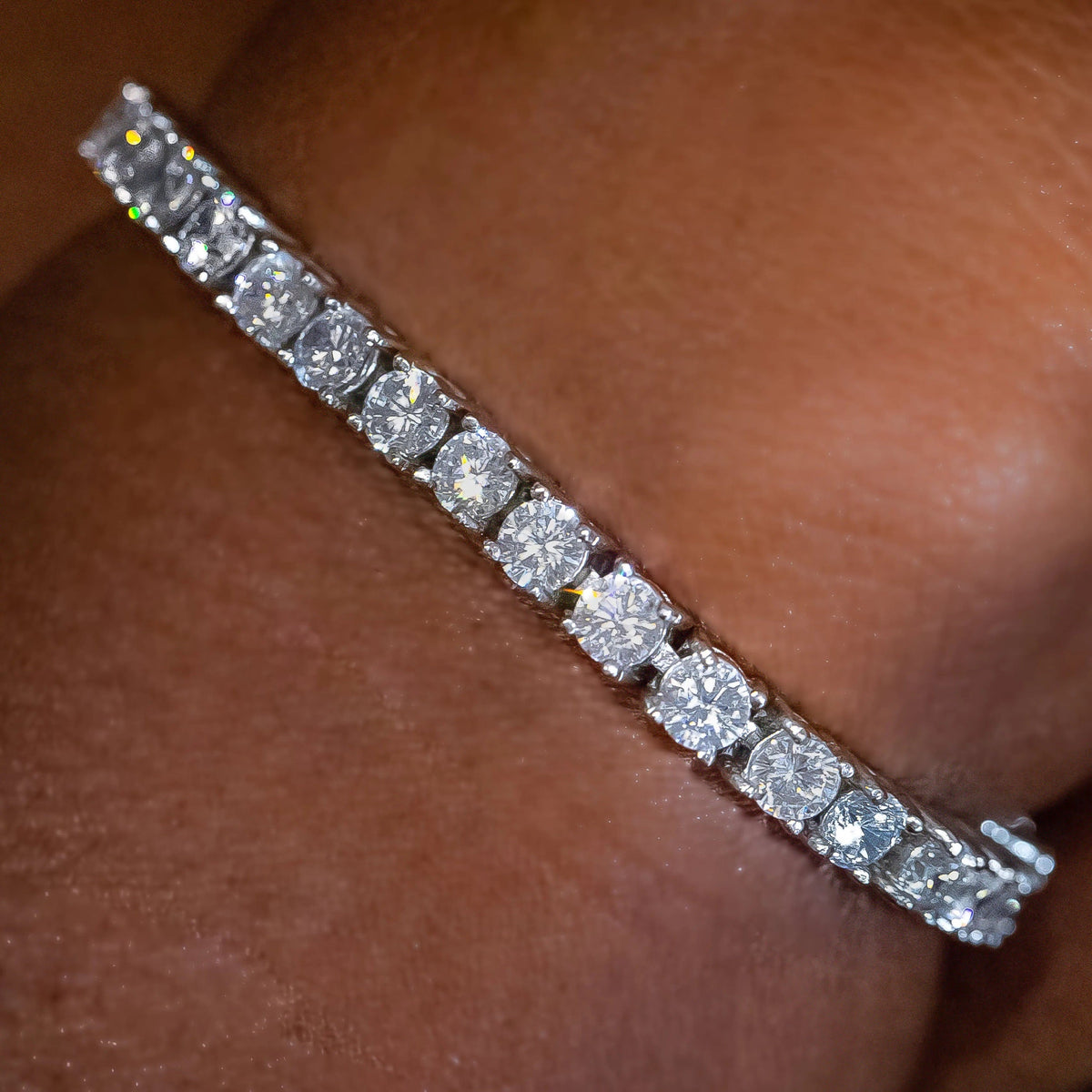 4mm White Gold Diamond Tennis Bracelet
