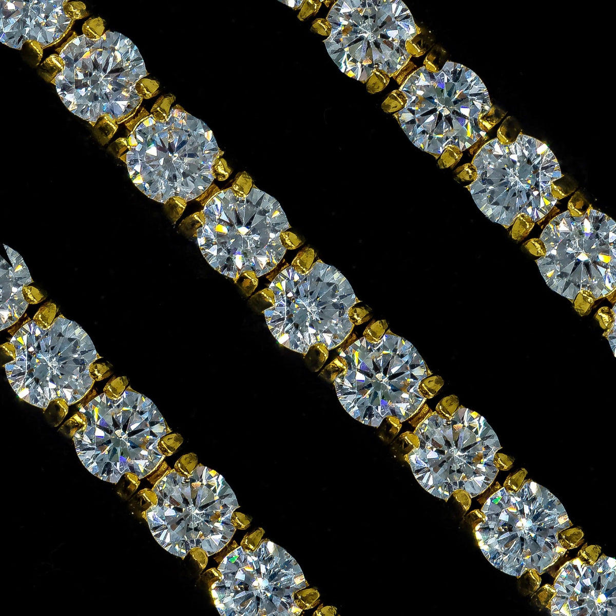 5mm Diamond Tennis Choker/ Necklace 18K Yellow Gold