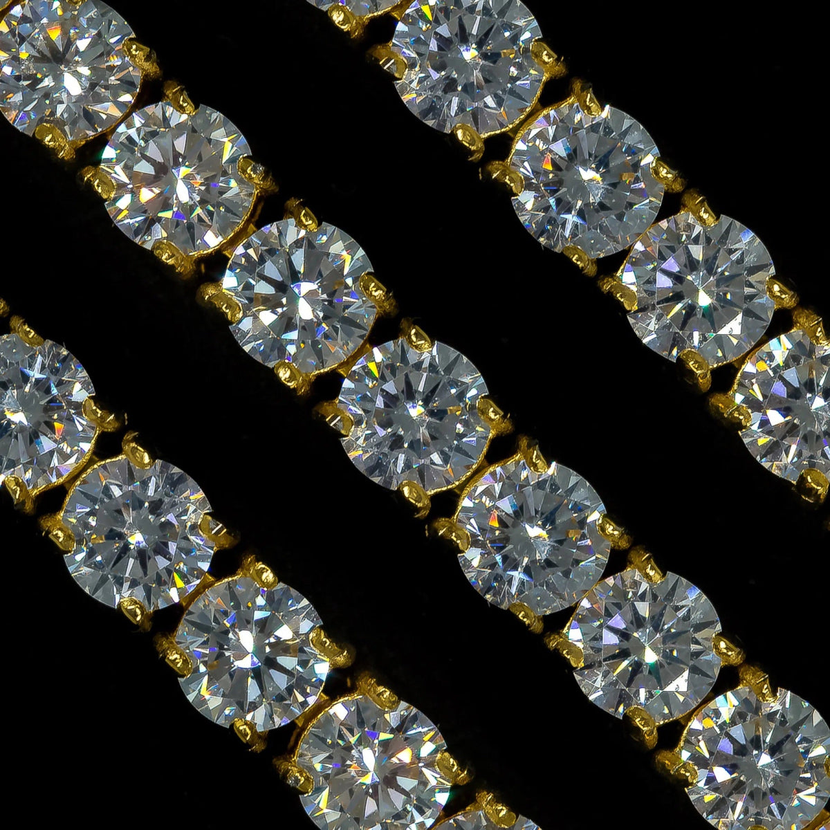 6mm Diamond Tennis Choker/ Necklace 18K Yellow Gold