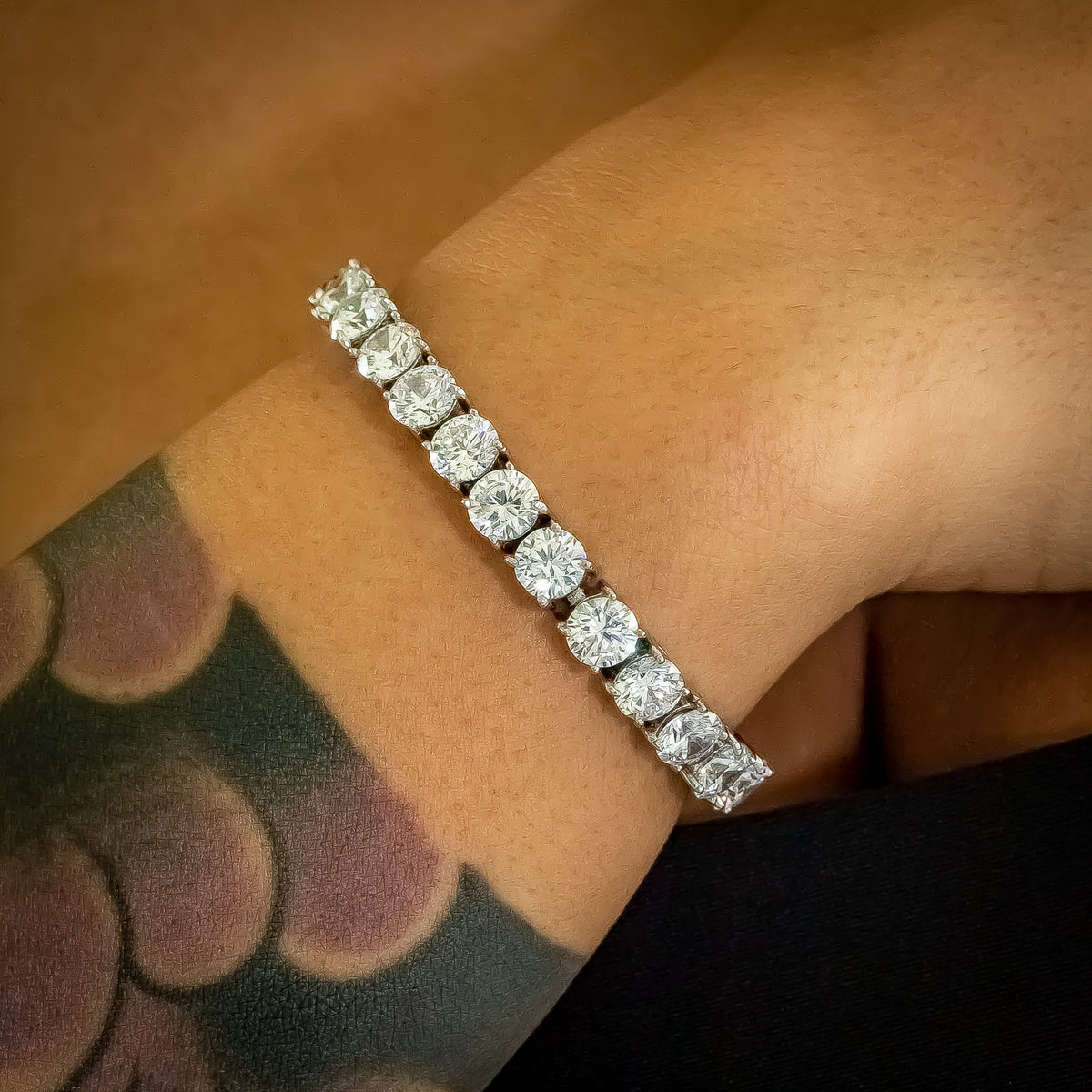 6mm White Gold Diamond Tennis Bracelet (view 3 of 3)