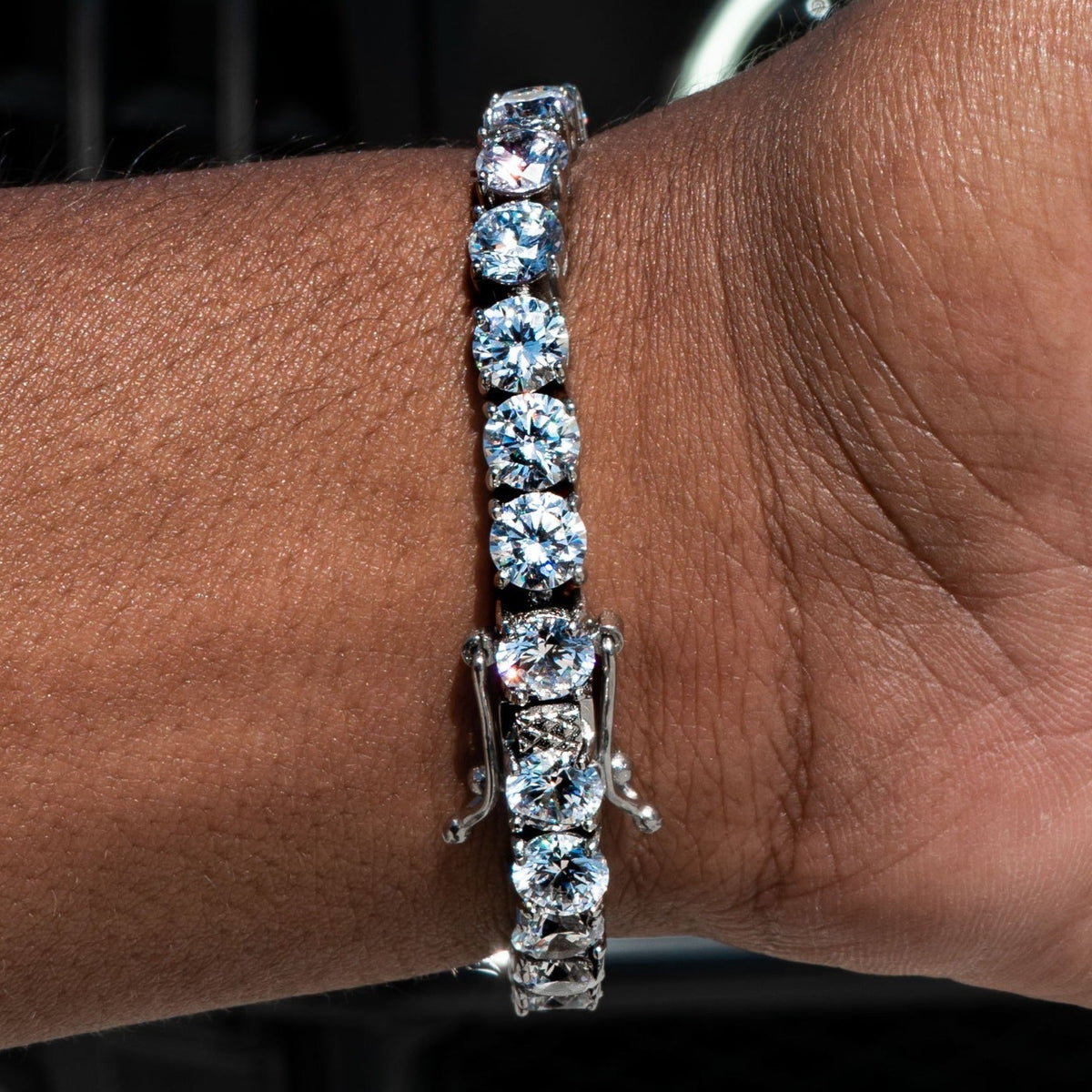 6mm White Gold Tennis Bracelet - 18K White Gold