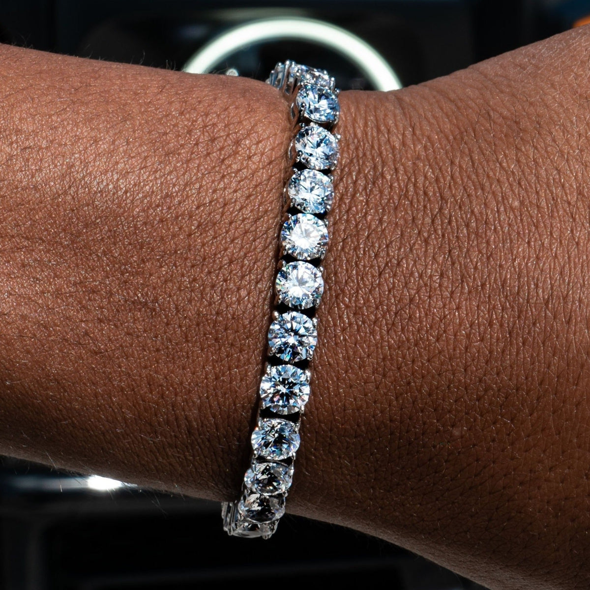 6mm White Gold Tennis Bracelet - 18K White Gold