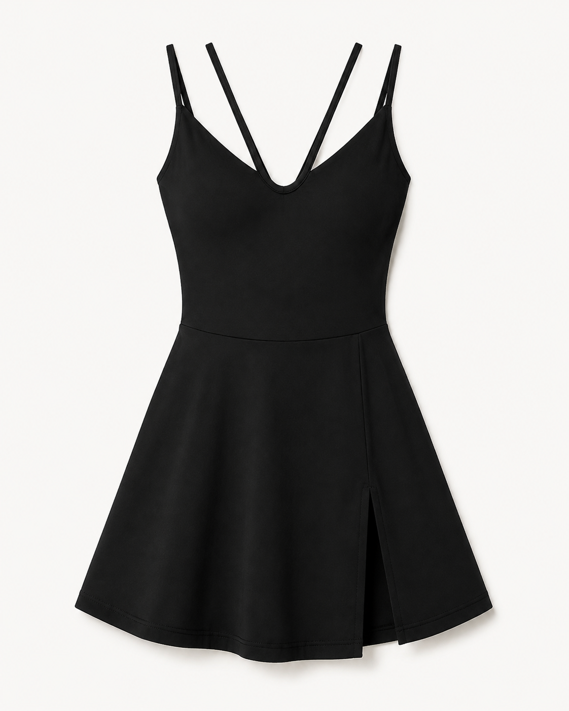 Black Strappy Tennis Mini Dress studio