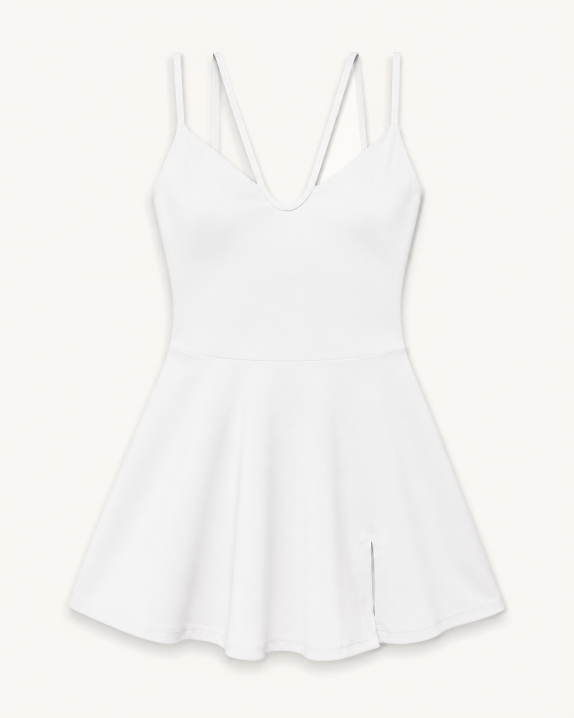 White Strappy Tennis Mini Dress studio